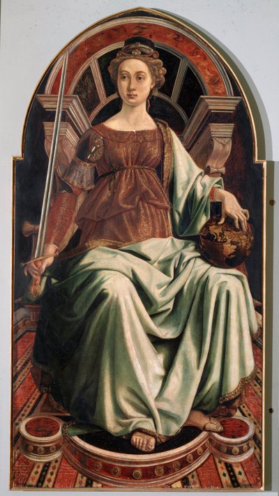 Az igazságosság allegóriája – olaj, tábla, 1470 körül alkotó: Antonio Pollaiuolo