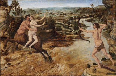 Herkules és Deianira, 1475-80 körül (olaj, vászonra átvitt tábla) alkotó: Antonio Pollaiuolo