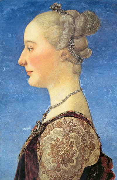 Fiatal nő portréja, 1475 alkotó: Antonio Pollaiuolo
