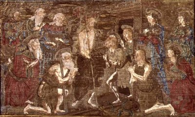Krisztus leszállása Limbóba és Keresztelő Szent János szabadon bocsátása, a szent életéből vett jeleneteket ábrázoló kárpit (textil) alkotó: Antonio Pollaiuolo