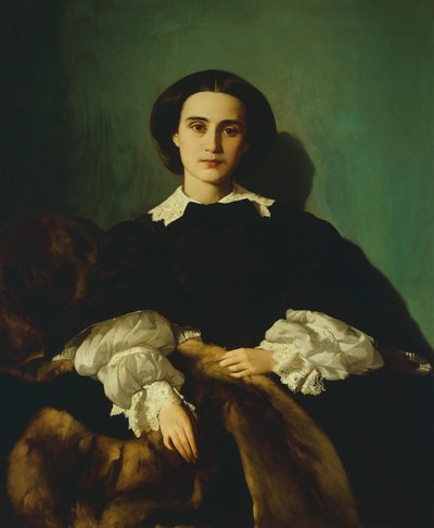 Antonio Puccinelli (1822-1897) Morrocchi nemesasszony portréja, kb. 1858, olaj, vászon alkotó: Antonio Puccinelli