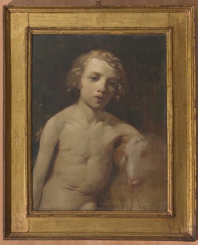 San Giovannino (Infant St. John) (olaj, vászon) alkotó: Antonio Simonazzi