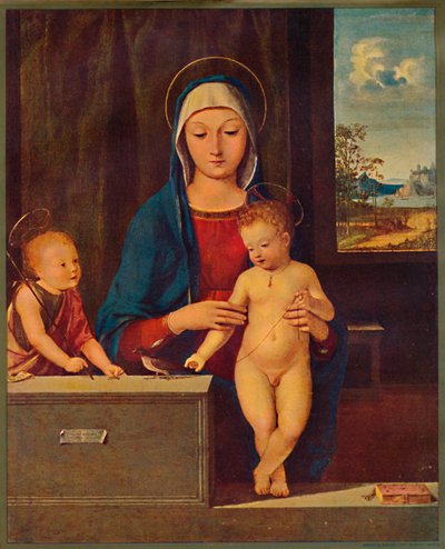 „Madonna és gyermeke Keresztelő Szent Jánossal”, 1903 alkotó: Antonio Solario