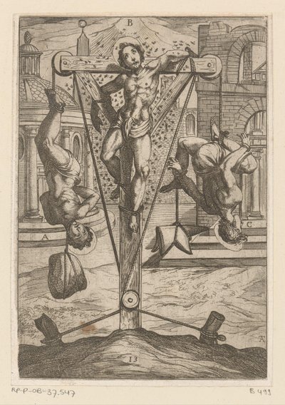 Rovarok kitettsége és akasztásai Keresztény mártírok által elszenvedett kínzások (sorozat címe) Varia tormentorum et supplicioru crudelium (...) (sorozat címe) alkotó: Antonio Tempesta