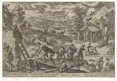 Bronzkor Aetas aenea (cím a tárgyon) A világ négy kora (sorozat címe) alkotó: Antonio Tempesta