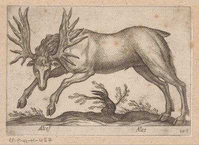 Tehénantilop Moose/ Moose (cím a tárgyon) Dieren en fablewezens (sorozat címe) Új kollekció a világ legkíváncsibb állataiból (sorozat címe) alkotó: Antonio Tempesta