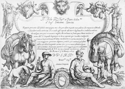 Vadászjelenetek sorozatának előképe, 1609 alkotó: Antonio Tempesta