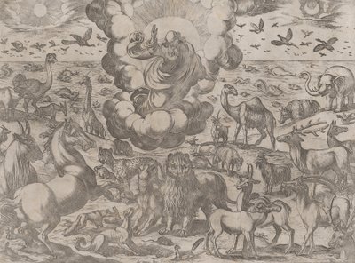Isten teremtette az állatokat, kb. 1590-1630. alkotó: Antonio Tempesta