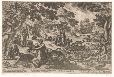 aranykor Aetas aurea (cím a tárgyon) A világ négy kora (sorozat címe) alkotó: Antonio Tempesta