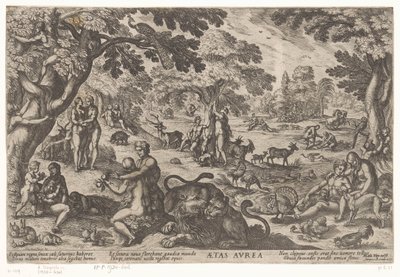 aranykor Aetas aurea (cím a tárgyon) A világ négy kora (sorozat címe) alkotó: Antonio Tempesta