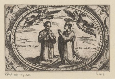 H. Felicula in H. Petronilla Román martelaressen (sorozat címe) Imagini di many virgini Rome nel martyrio (sorozat címe) alkotó: Antonio Tempesta