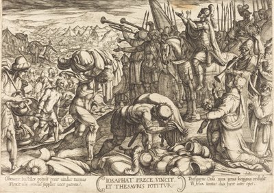 Josapát hálát ad Istennek a győzelméért alkotó: Antonio Tempesta