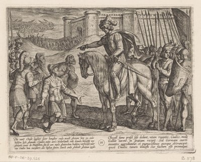 Az erőd emberei megadják magukat Julius Civilisnek Bataviai háborúk a rómaiak ellen (sorozat címe) Batavorum cum Romanis Bellum (sorozat címe) alkotó: Antonio Tempesta