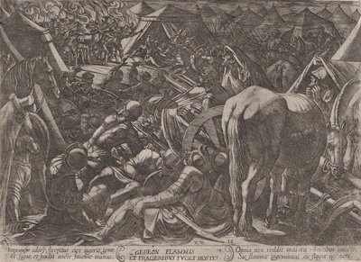 14. tábla: Gideon terrorizálja az ellenséges tábort, a 
