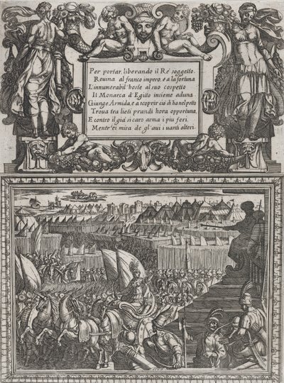 17. tábla: Illusztráció a XVII. énekhez, Torquato Tasso Gerusalemme liberata ... című művéből, kb. 1590-1630. alkotó: Antonio Tempesta