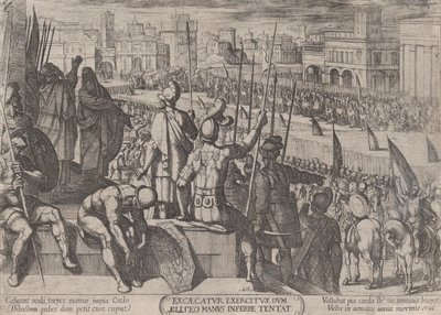 20. tábla: Elizeus elhozza a megvakult szíriai hadsereget Izrael királyához, kb. 1590-kb. 1610. alkotó: Antonio Tempesta