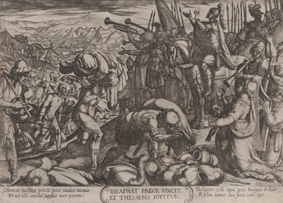 22. tábla: Józsafát hálát ad Istennek győzelméért, a Régi csaták... c. 1590-kb. 1610. alkotó: Antonio Tempesta