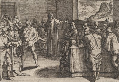 23. tábla: Konferencia arról, hogy milyen lépéseket kell tenni a rómaiak új csapataival szemben, 1611. alkotó: Antonio Tempesta