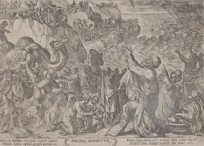 8. tábla: A Vörös-tengerbe fulladó egyiptomiak, „A régi harcok…” c. 1590-kb. 1610. alkotó: Antonio Tempesta