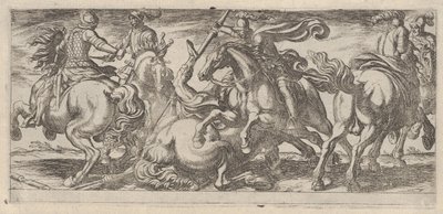 Hat lovas harcban, az I. csatajelenetből, kb. 1590-1630. alkotó: Antonio Tempesta