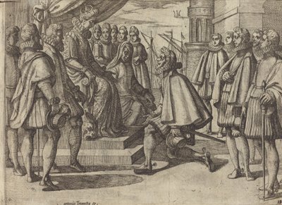 Spanyol herceg Osztrák Margit előtt [verso] alkotó: Antonio Tempesta