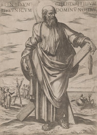 Szent András, a „Krisztus, Mária és az apostolok” c. 1590-kb. 1610. alkotó: Antonio Tempesta