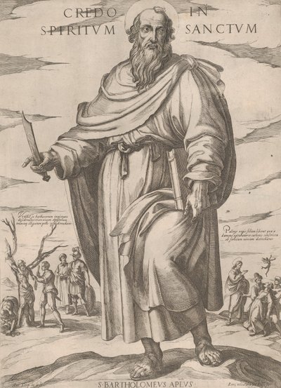 Szent Bertalan a „Krisztus, Mária és az apostolok” sorozatból, kb. 1590-kb. 1610. alkotó: Antonio Tempesta