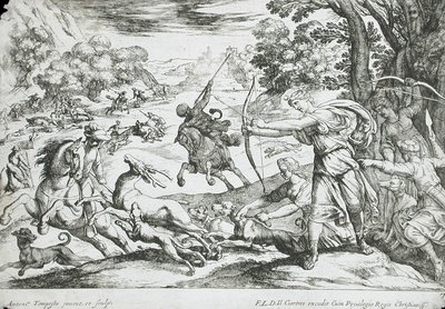 Szarvasvadászat alkotó: Antonio Tempesta