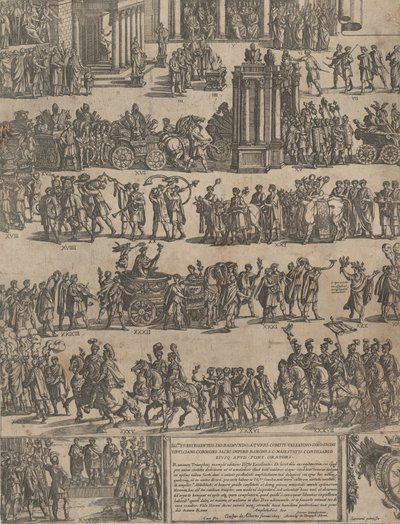 A római császár diadala, bal oldal, 1603. alkotó: Antonio Tempesta