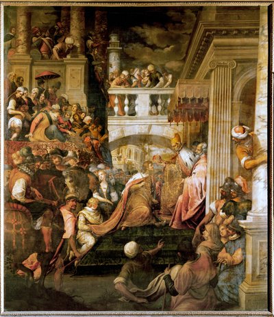 I. Baudoin, bizánci császár koronázása (olaj, vászon) alkotó: Antonio Vassilacchi