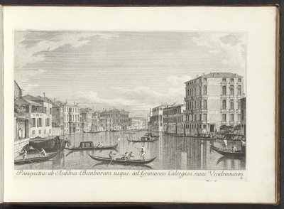 Gezicht op het Canal Grande, Palazzo Bembo en Palazzo Vendramin-Calergi te Venetië Bembo házainak kilátása Grimanos Calergiosig most Vendramenos (cím az objektumon) Velence városának híresebb kilátásai az Antonius-csatorna tábláiról 38 aer alkotó: Antonio Visentini