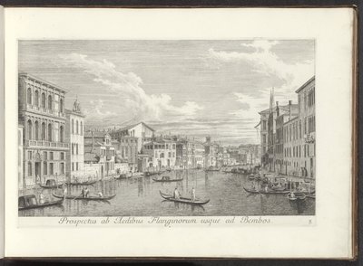 Gezicht op het Canal Grande és Palazzo Flangini te Venetië Kilátás a Flanginos házairól Bembosra (cím az objektumon) Velence városának leghíresebb képe az Antonius-csatorna 38 táblájáról, Antonio Vissentini által sárgarézre nyomtatva, három részletben alkotó: Antonio Visentini