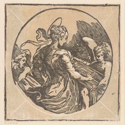 Szent Cecília zenész alkotó: Antonio da Trento (possibly)