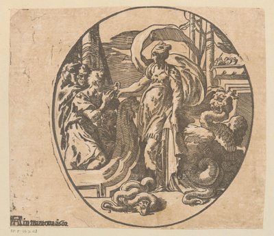 Odüsszeusz a Circe-szigeten alkotó: Antonio da Trento (possibly)