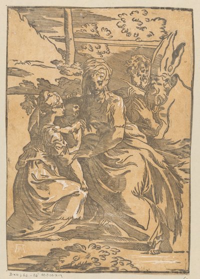 A női szent befogadja a gyermek Krisztust alkotó: Antonio da Trento (possibly)