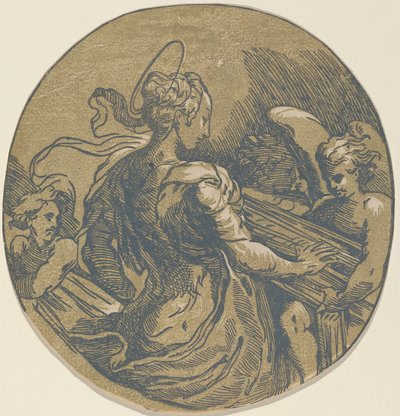 Szent Cecília, 16. század első fele. alkotó: Antonio da Trento