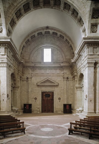 Szent Biagio templom belső nézete alkotó: Antonio da the elder Sangallo
