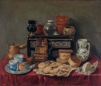 Csendélet egy ébenfa ládával alkotó: Antonio de Pereda