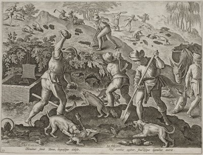 Borzvadászat alkotó: Antonius Wierix