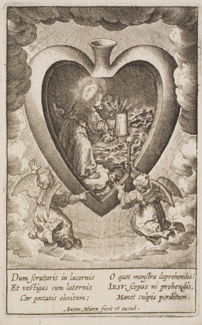 Szent szív Jézus szeretőjének alkotó: Antonius Wierix