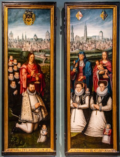 Juan II Pardo és feleségei, Anna Ingenieulandt és Maria Anchemann portréja alkotó: Antoon Claeissens
