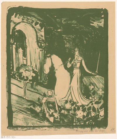 Lovagló lovag alkotó: Antoon Derkinderen