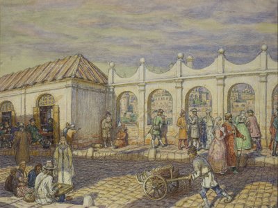 A Kőhíd I. Péter idejében, 1901 alkotó: Apollinari Mikhailovich Vasnetsov