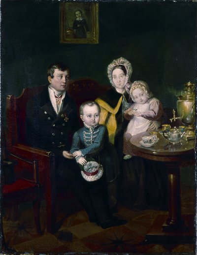 Családi portré, 1837 alkotó: Apollon Nikolayevich Mokritsky