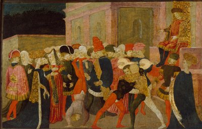 A szabin nők megerőszakolása, 15. század alkotó: Apollonio di Giovanni di Tommaso