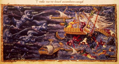 Vergilius kézirata Aeneis részletével, Apollonio di Giovanni (1415 vagy 1417-1465) alkotó: Apollonio di Giovanni di Tommaso