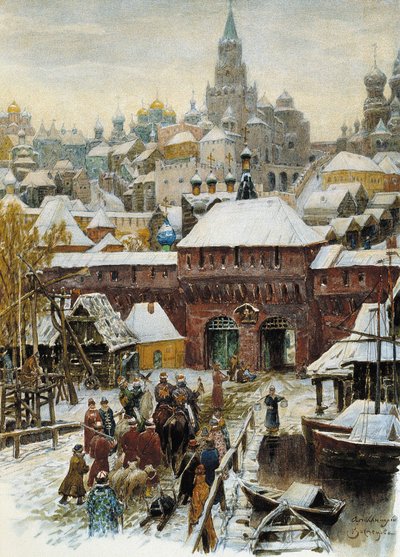 Moszkva a 17. században, a 19. század vége - a 20. század eleje. alkotó: Appolinari Mikhaylovich Vasnetsov