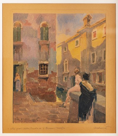Szent Rocco Velencében (akvarell, papír) alkotó: Arcangelo Salvarani