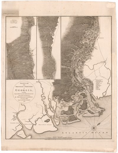Georgia északi határainak térképe, Campbell alkotó: Archibald (after) Campbell