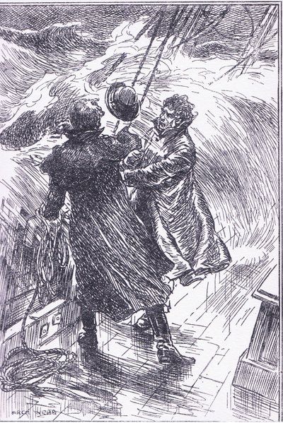 Késznek volt ideje két kézzel kapaszkodni, 1900-as évek alkotó: Archibald Webb
